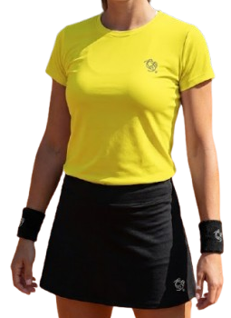 Camisa Esportiva Feminina Gola Careca Basic Amarela