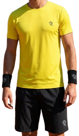 Camisa Esportiva Gola Careca Linha Basic Amarela