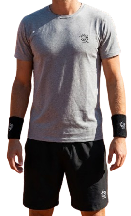 Camisa Esportiva Gola Careca Linha Basic Cinza