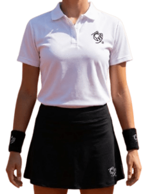 Camisa Esportiva Femina Gola Polo Branca